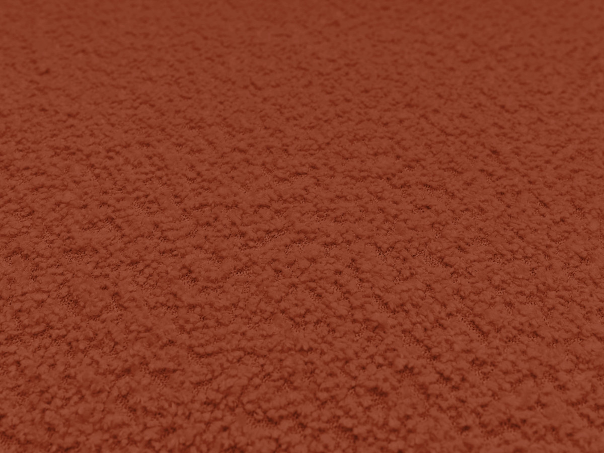 Canapé d'angle fixe EVEREST tissu chiné - Orange - Angle droit - 10 coussins