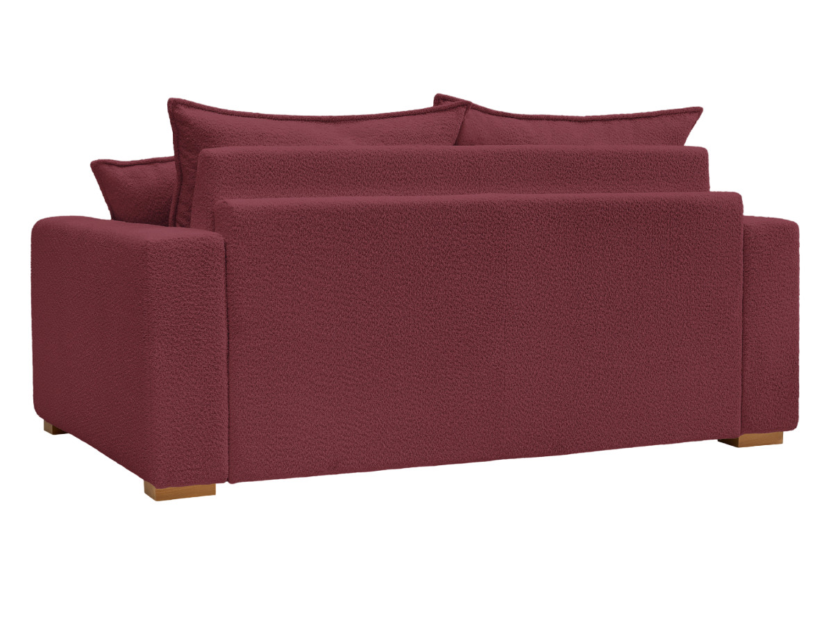 Canapé d'angle fixe EVEREST tissu chiné - Orange - Angle droit - 10 coussins
