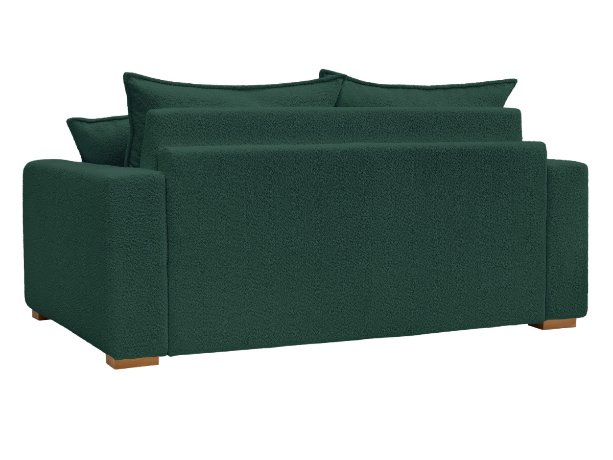 Canapé droit convertible ouverture express AUGUSTIN tissu bouclette