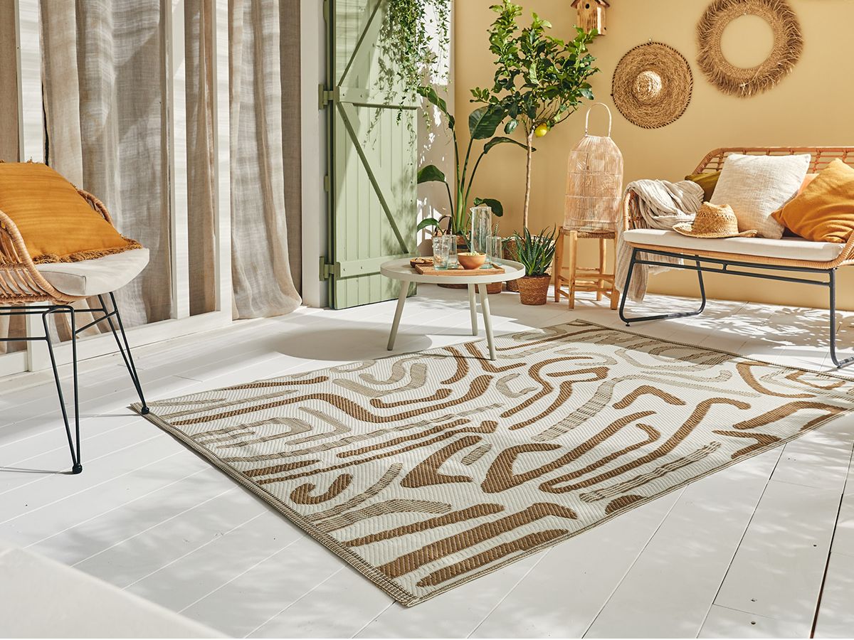 TIVA buitenkleed met abstract patroon