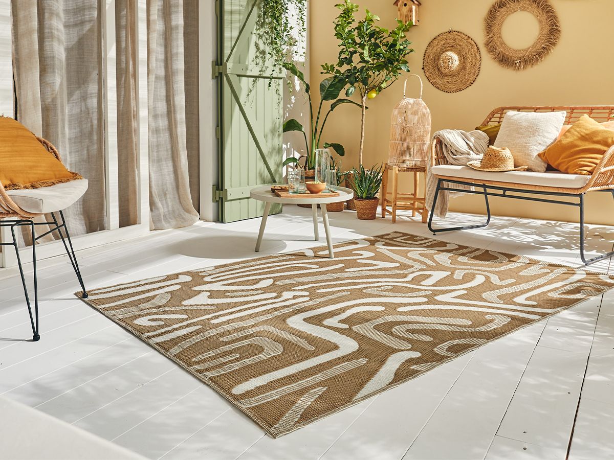 TIVA buitenkleed met abstract patroon