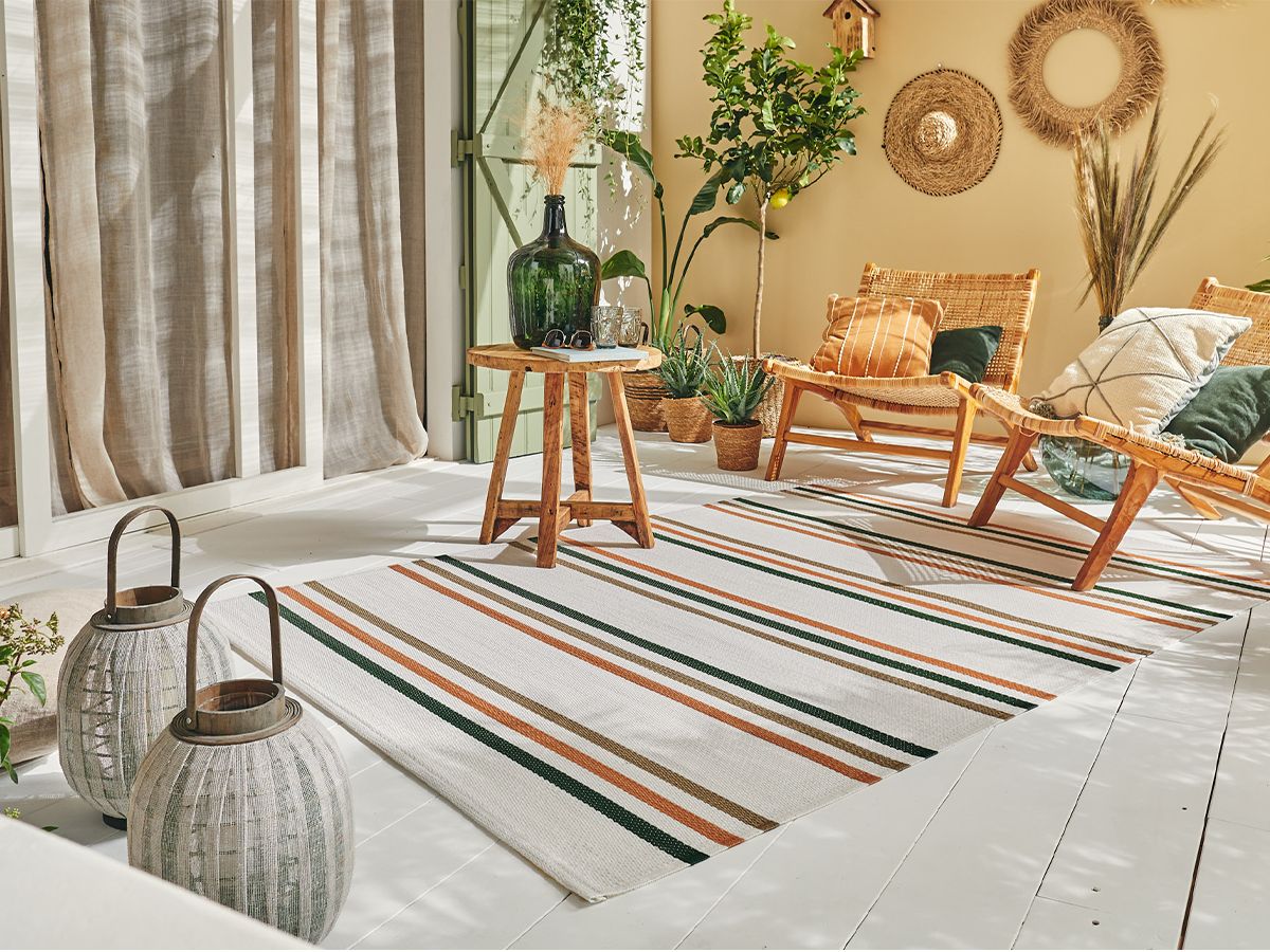 SILOE buitenkleed met abstract patroon