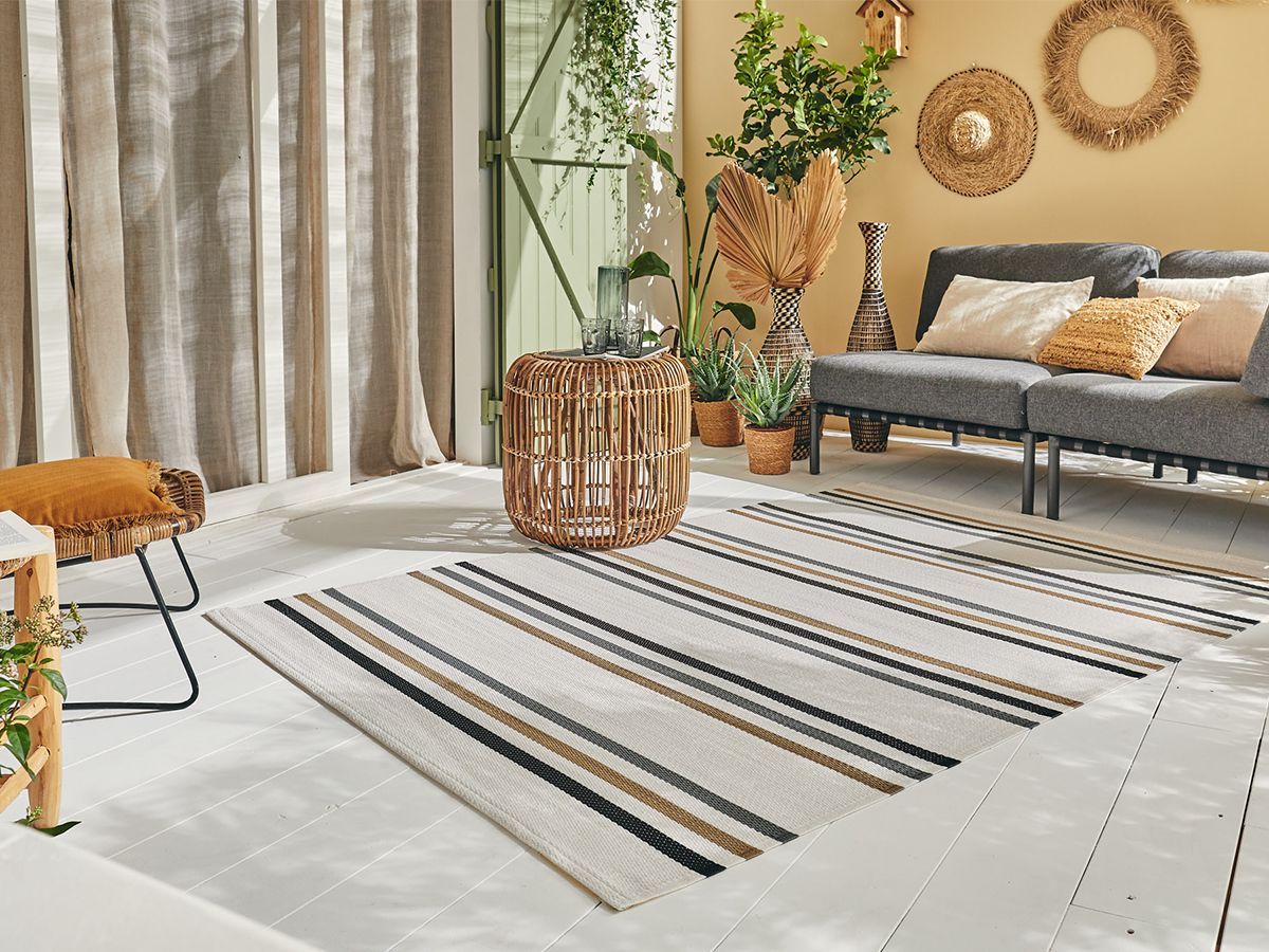 SILOE buitenkleed met abstract patroon