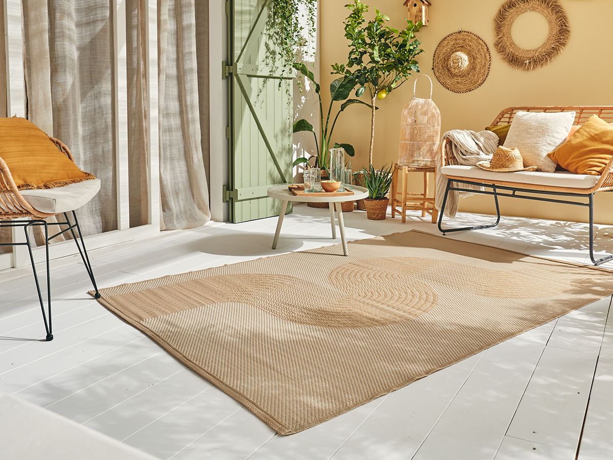 SILOE buitenkleed met abstract patroon