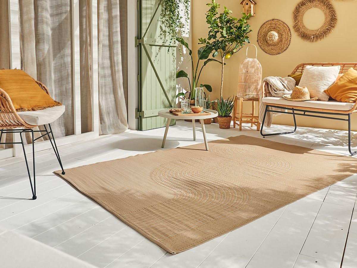 SILOE buitenkleed met abstract patroon