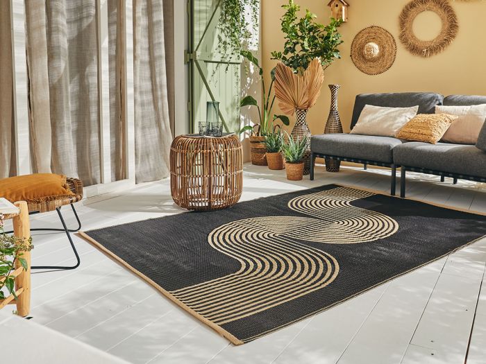 Tapis poils ras SILOE motif abstrait