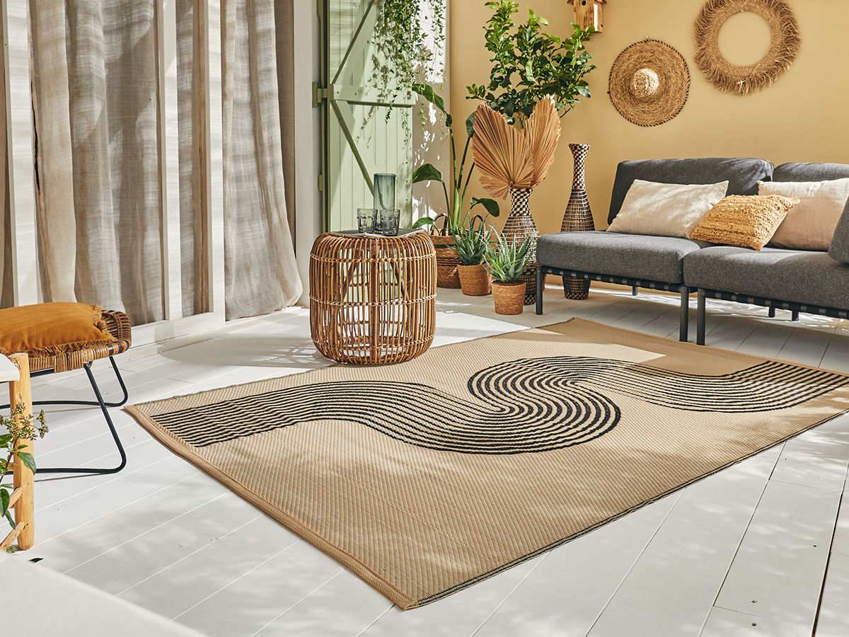 SILOE buitenkleed met abstract patroon