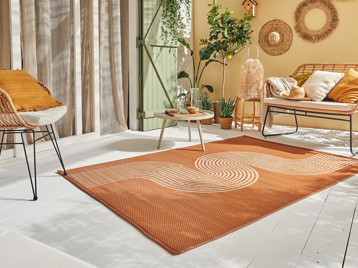 SILOE buitenkleed met abstract patroon