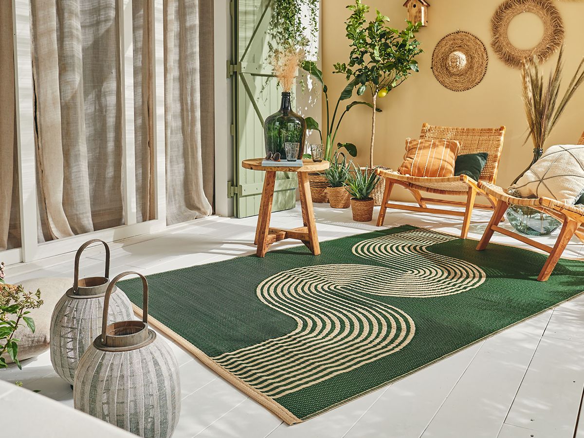 SILOE buitenkleed met abstract patroon