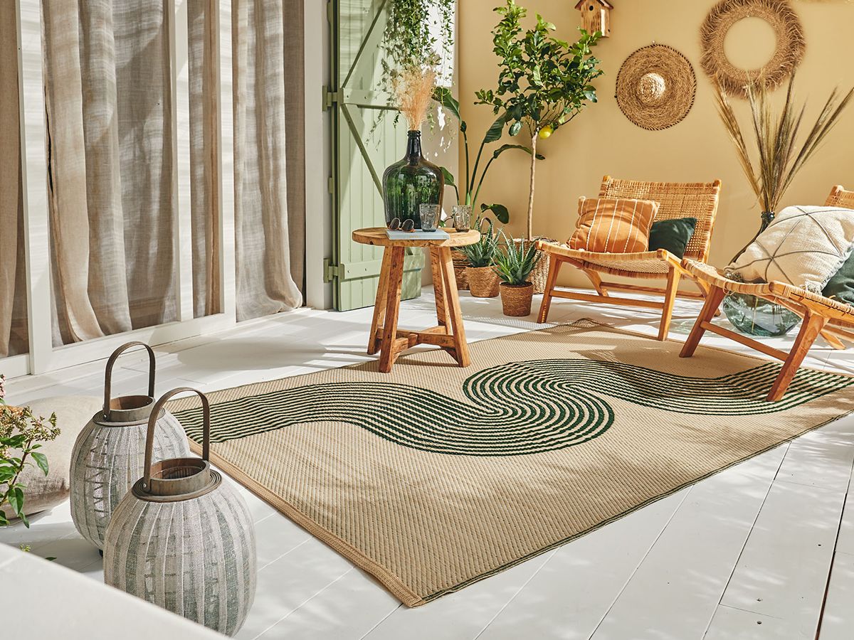 SILOE buitenkleed met abstract patroon