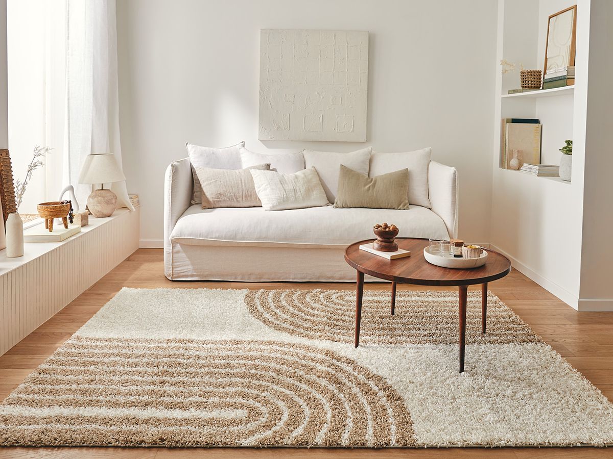 ESMEE shaggy vloerkleed met abstract patroon