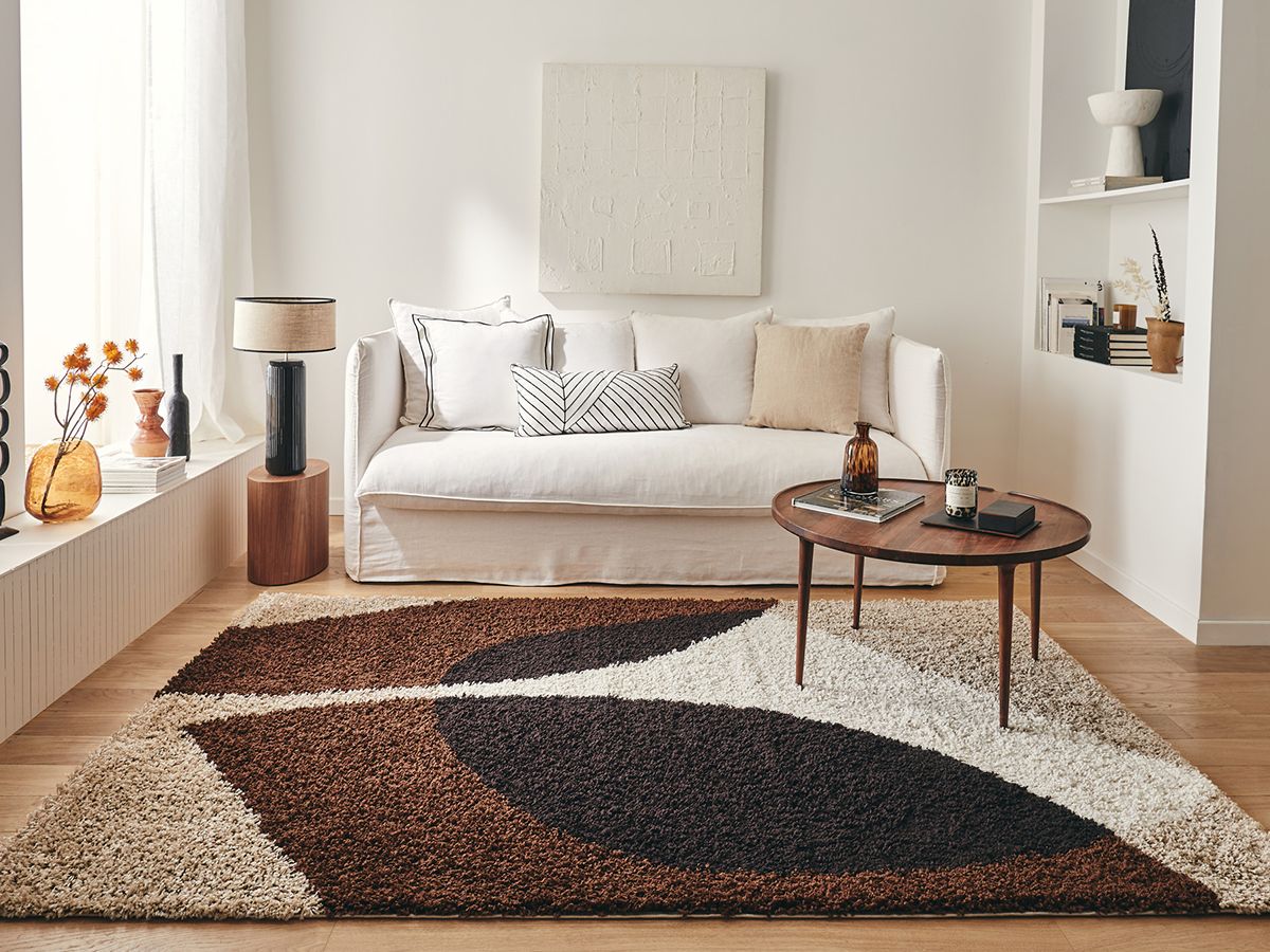 LYSE shaggy vloerkleed met abstract patroon