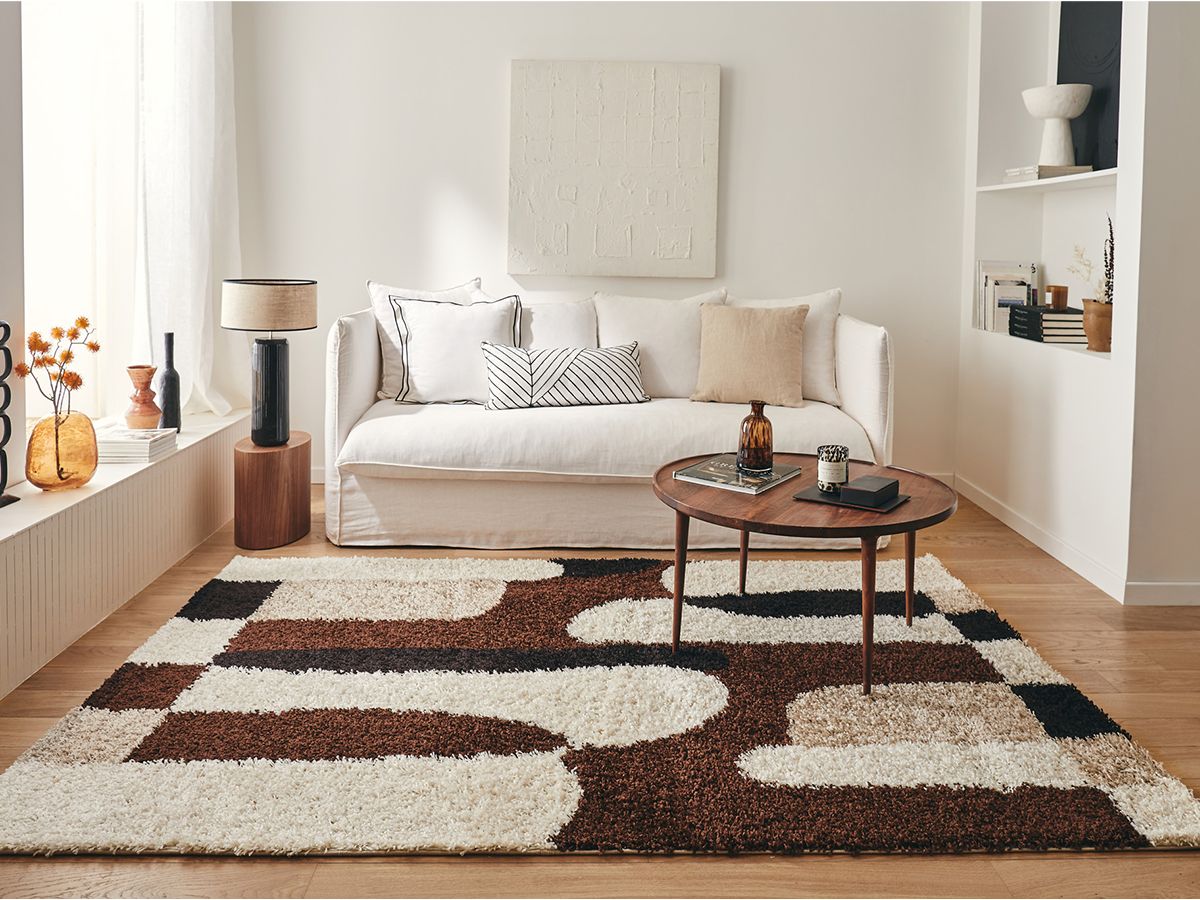 WALDEN shaggy vloerkleed met abstract patroon