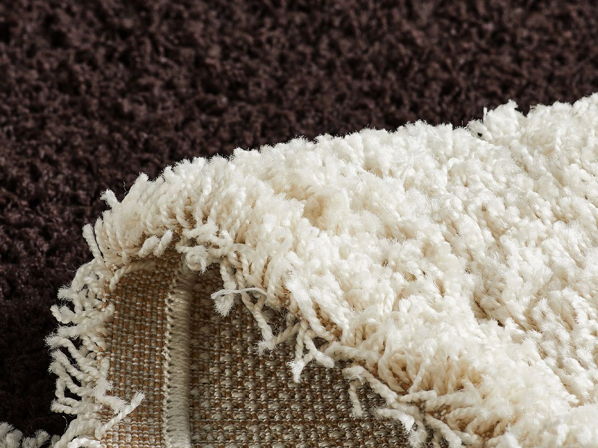 Tapis shaggy MEYLINE motif abstrait