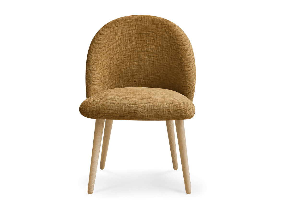Chaise LALIE tissu texturé et pieds scandinaves bois