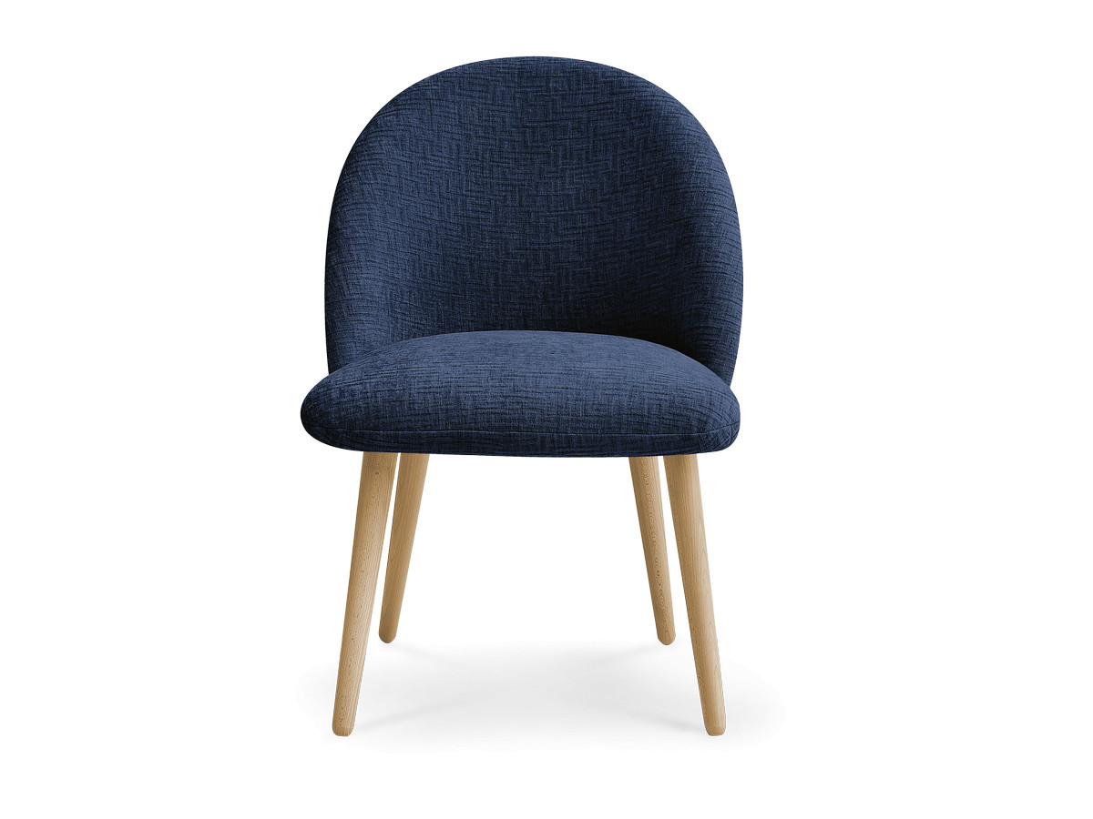 Chaise LALIE tissu texturé et pieds scandinaves bois