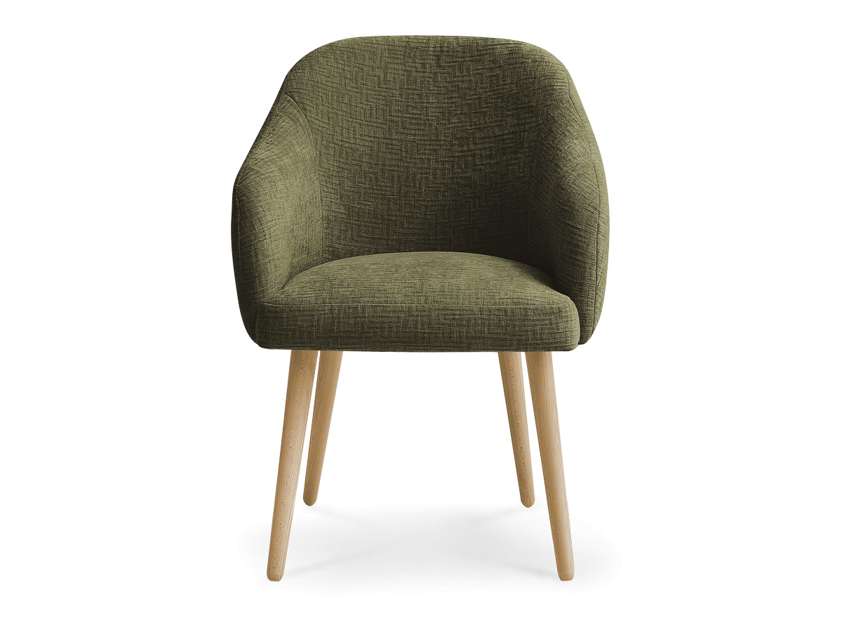 Chaise SOPHIE tissu texturé et pieds scandinaves bois