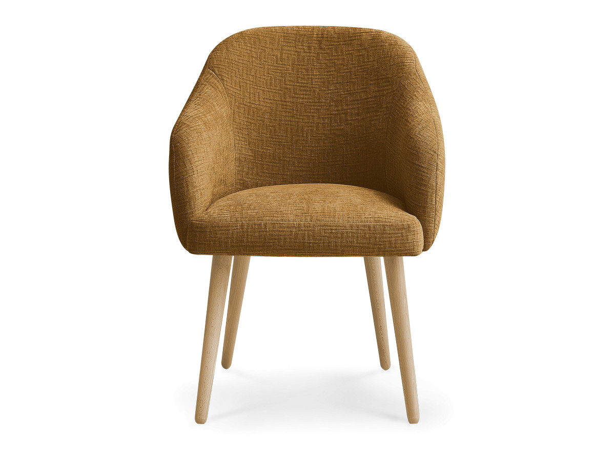 Chaise SOPHIE tissu texturé et pieds scandinaves bois
