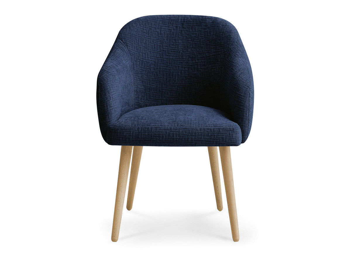 Chaise SOPHIE tissu texturé et pieds scandinaves bois