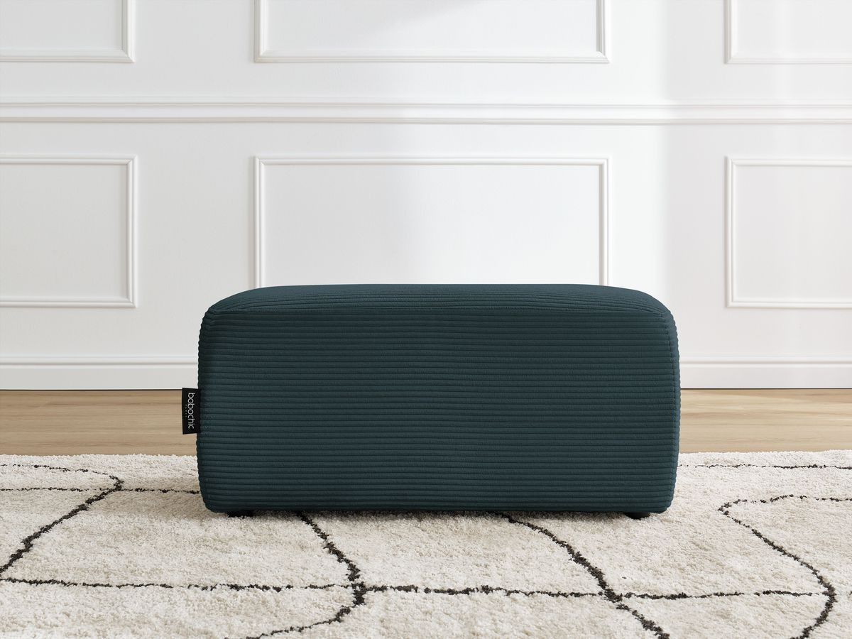 Pouf ATILLA velours côtelé bleu foncé — vue 5