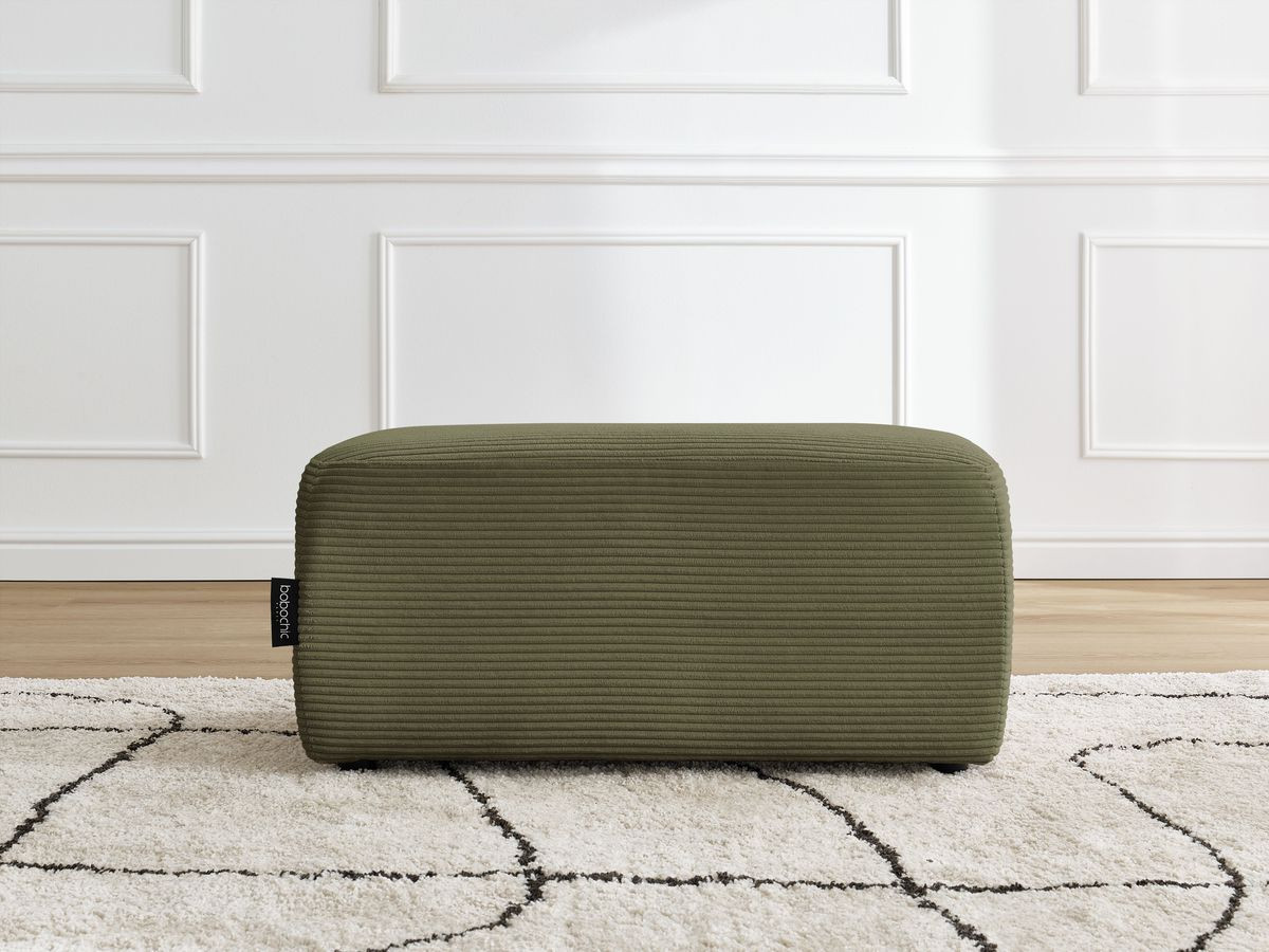 Pouf ATILLA velours côtelé vert clair — vue 5