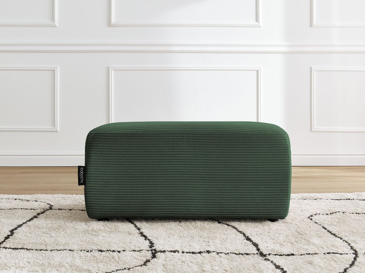 Pouf ATILLA velours côtelé vert foncé — vue 5