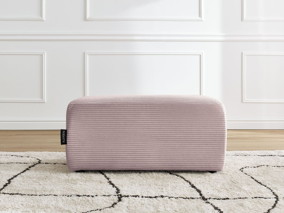 Pouf ATILLA velours côtelé violet — vue 5