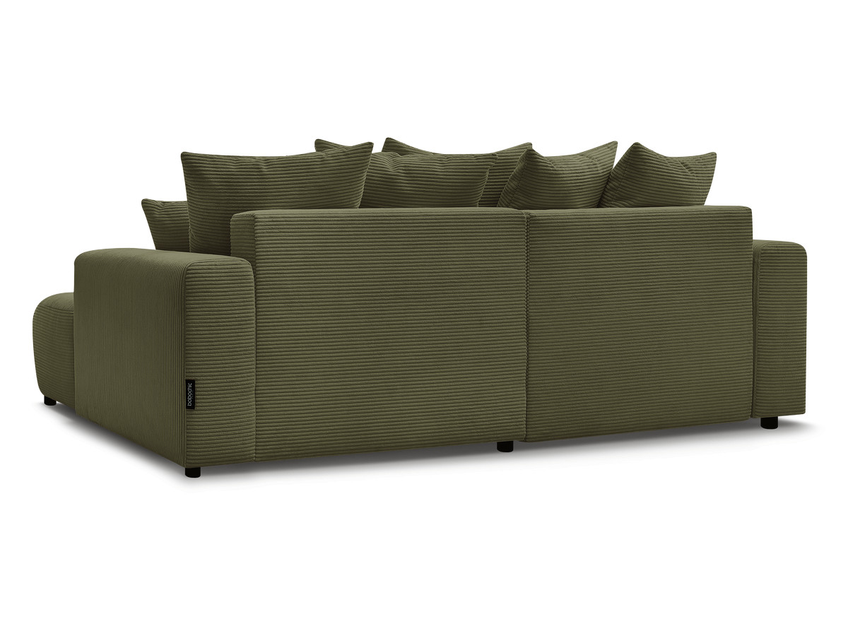 Canapé d'angle convertible coffre ATILLA velours côtelé