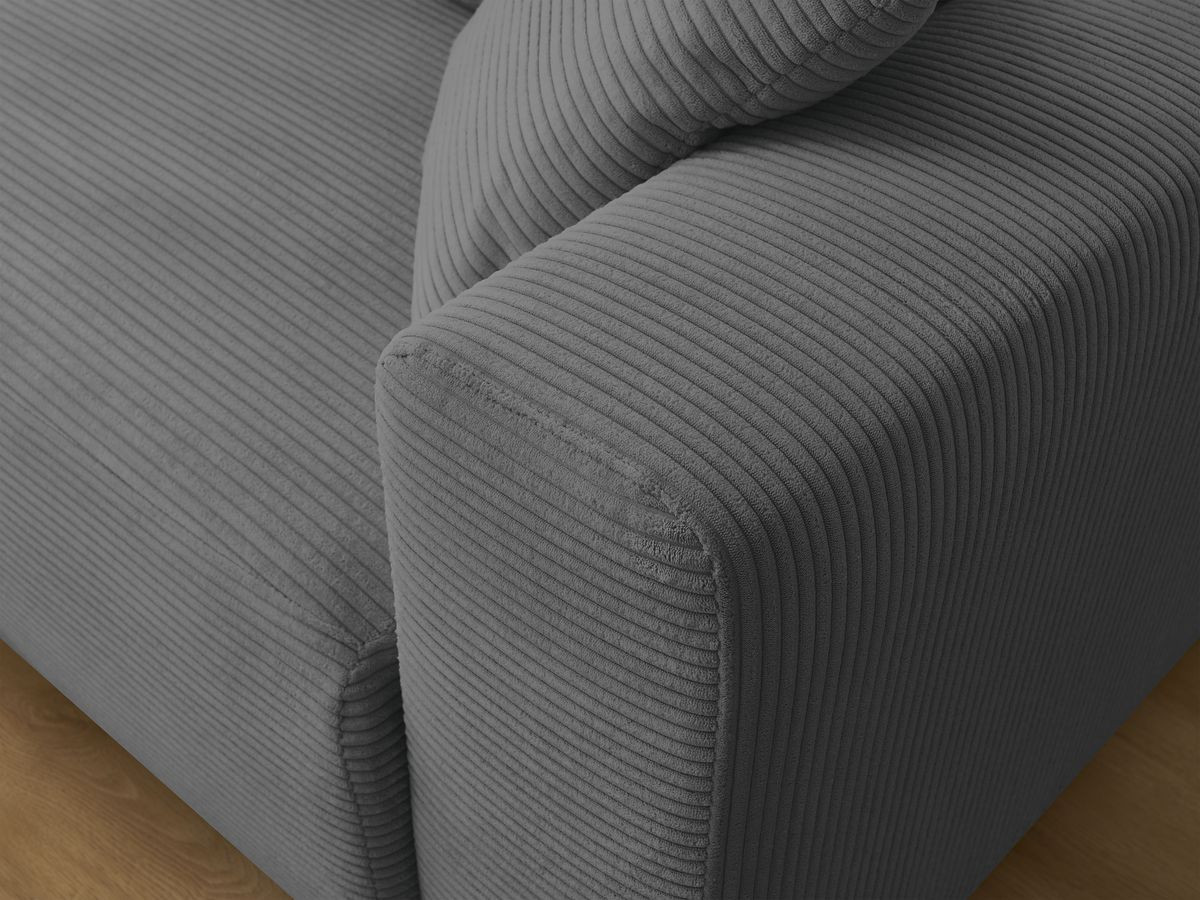 Canapé d'angle convertible coffre ATILLA velours côtelé