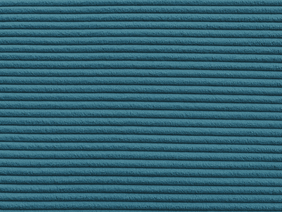 Canapé d'angle convertible coffre ATILLA velours côtelé avec pouf