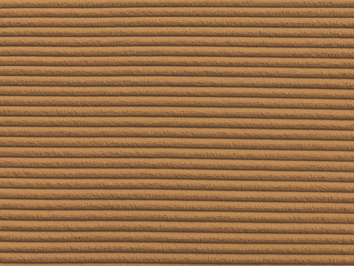 Canapé d'angle convertible coffre ATILLA velours côtelé avec pouf