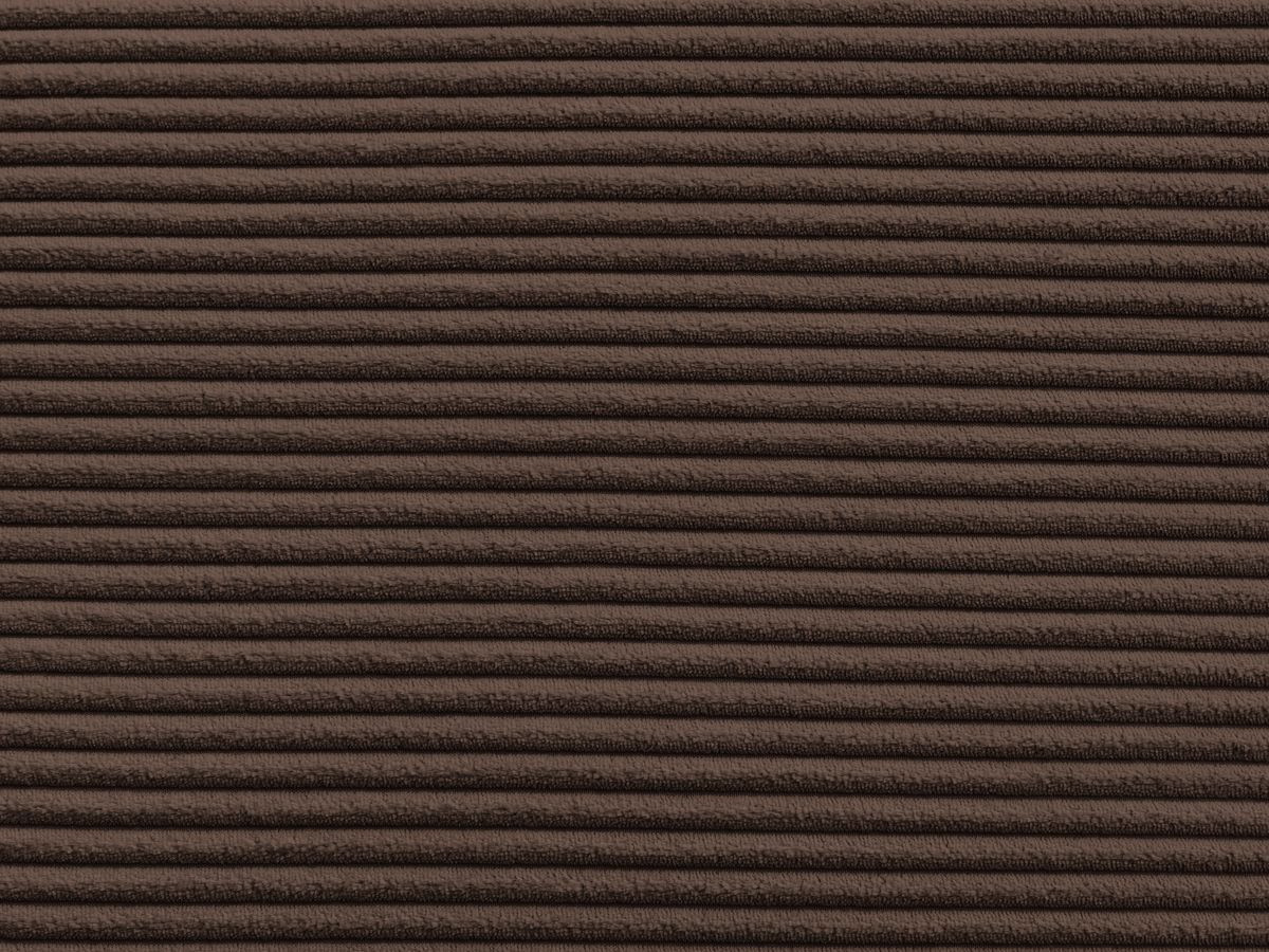 Canapé d'angle convertible coffre ATILLA velours côtelé avec pouf