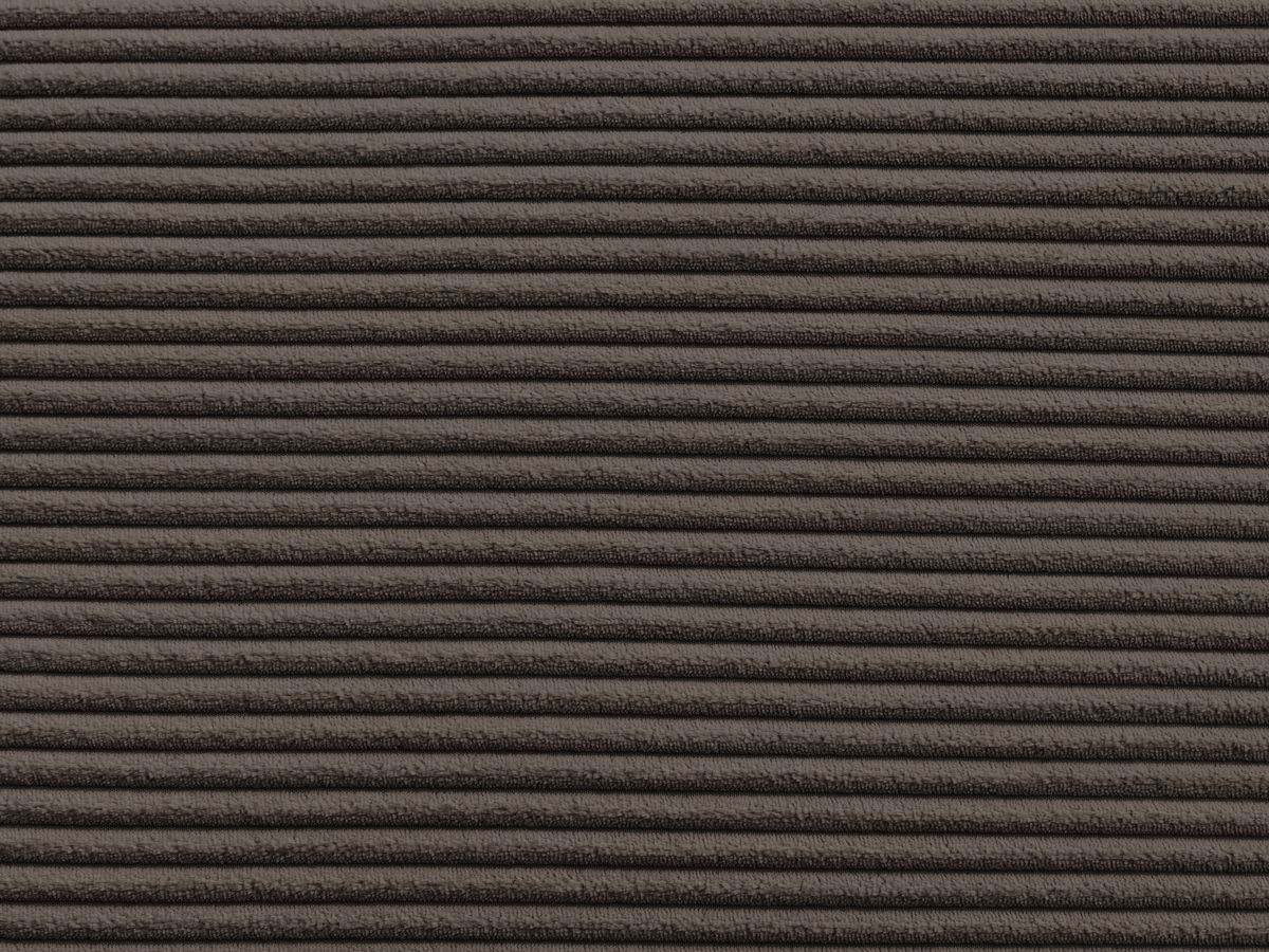 Canapé d'angle convertible coffre ATILLA velours côtelé avec pouf