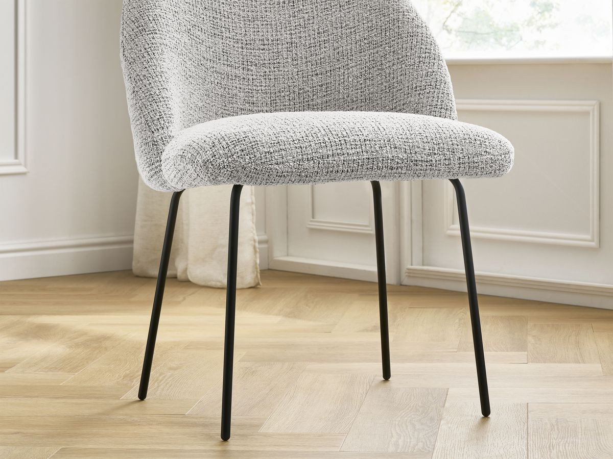 Canapé d'angle fixe EVEREST tissu chiné - Orange - Angle droit - 10 coussins