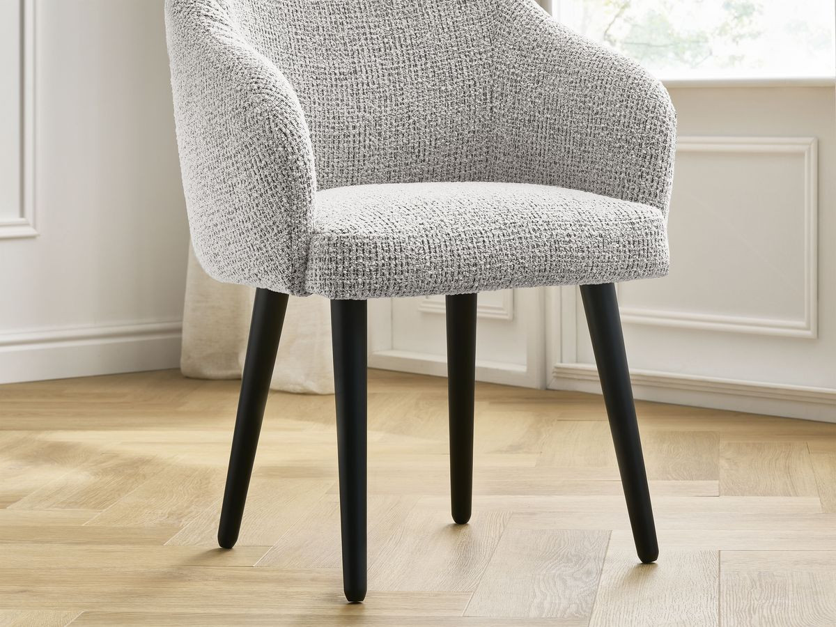 Canapé d'angle fixe EVEREST tissu chiné - Orange - Angle droit - 10 coussins