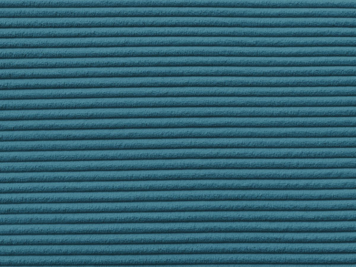 Canapé d'angle convertible coffre ATILLA velours côtelé avec pouf