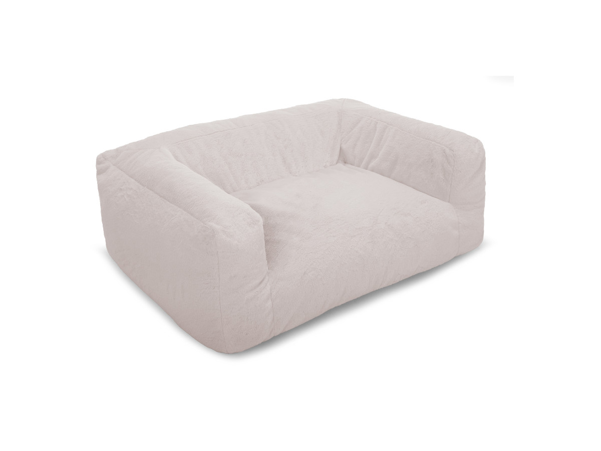 Canapé d'angle fixe EVEREST tissu chiné - Orange - Angle droit - 10 coussins