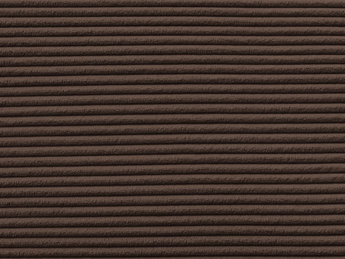 Canapé d'angle convertible coffre ATILLA velours côtelé avec pouf