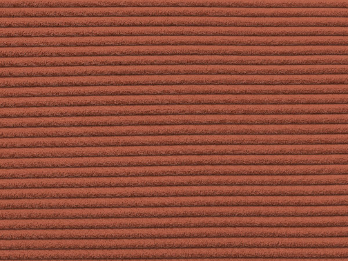 Canapé d'angle convertible coffre ATILLA velours côtelé avec pouf