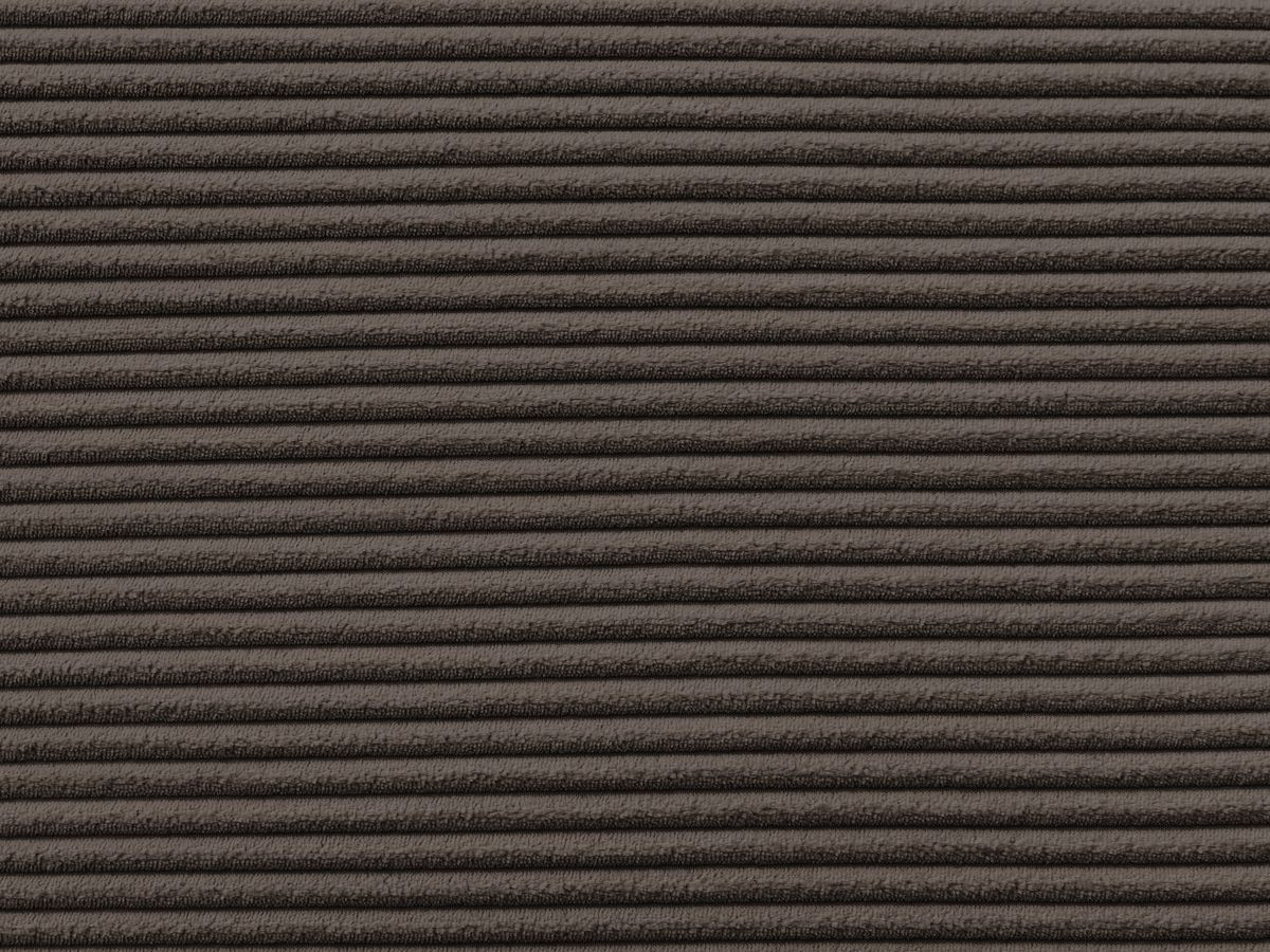Canapé d'angle convertible coffre ATILLA velours côtelé avec pouf