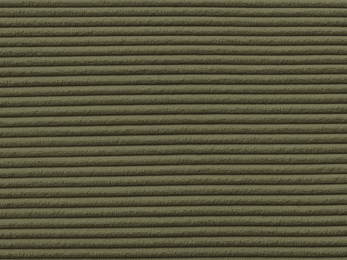 Canapé d'angle convertible coffre ATILLA velours côtelé avec pouf