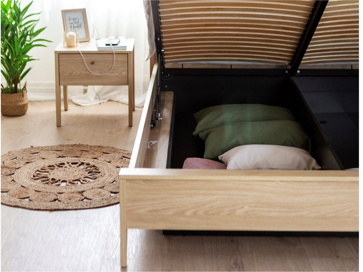 MADDY opbergbedset met kussens + 2 nachtkastjes