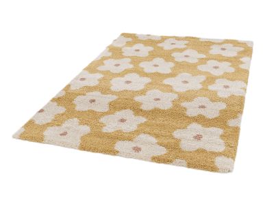 Tapis poils courts SUZY motif fleur