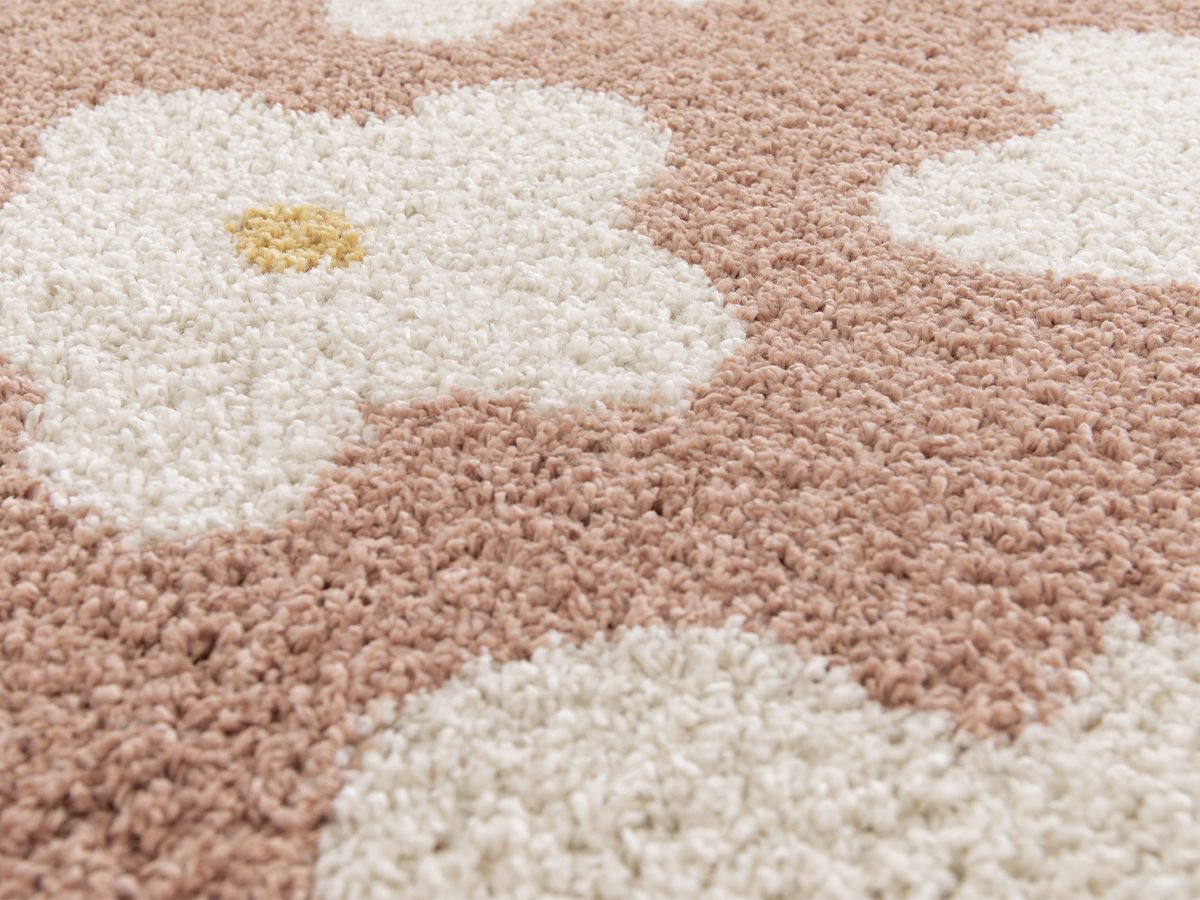 SUZY kortpolig vloerkleed met bloemenpatroon