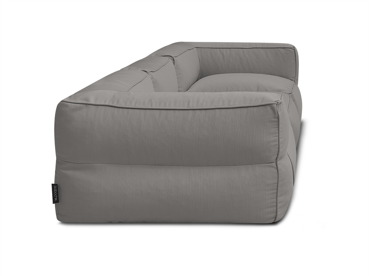 Canapé de jardin modulable GIULIA avec bâche de protection, 2 angles et 1 chauffeuse 1 place