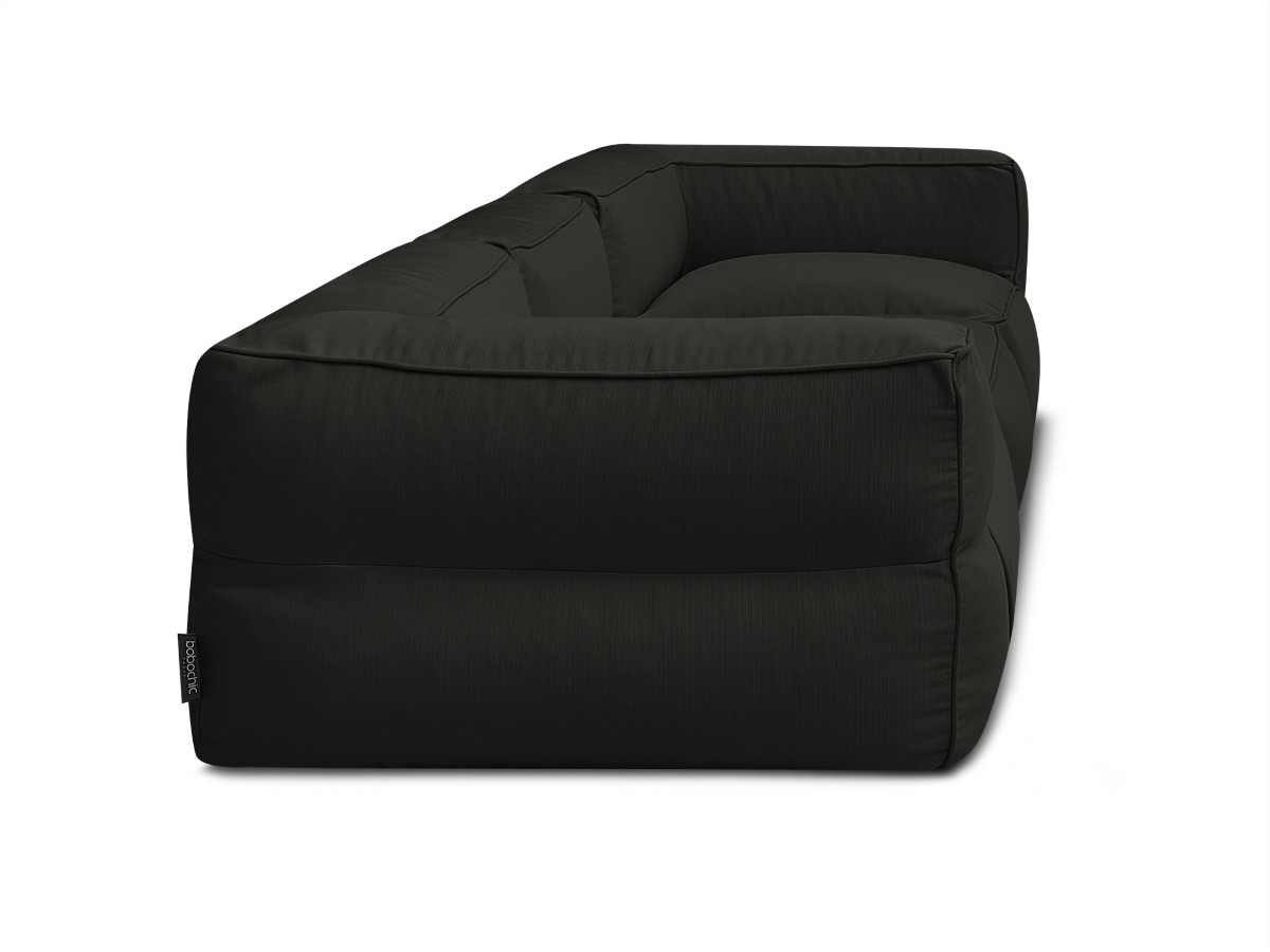 Canapé de jardin modulable GIULIA avec bâche de protection, 2 angles et 1 chauffeuse 1 place