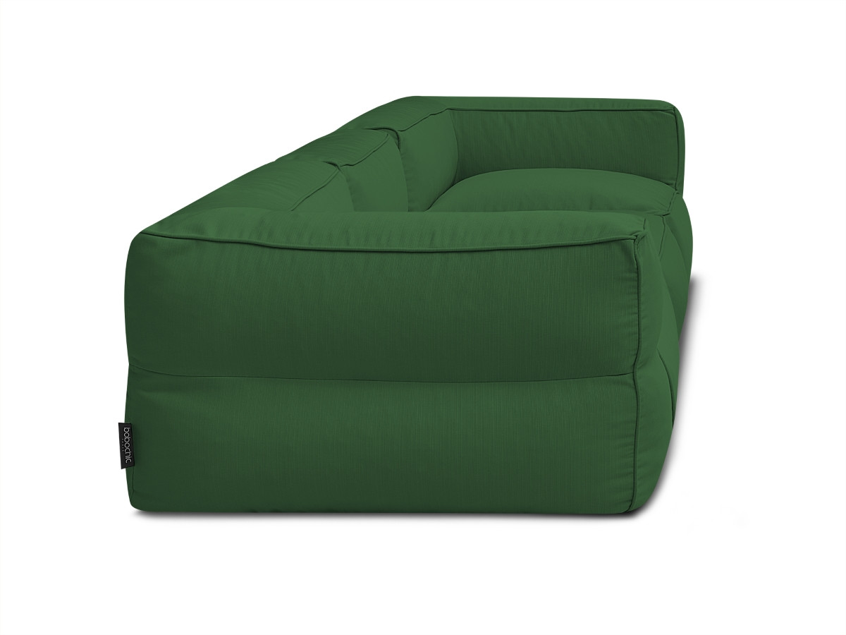 Canapé de jardin modulable GIULIA avec bâche de protection, 2 angles et 1 chauffeuse 1 place