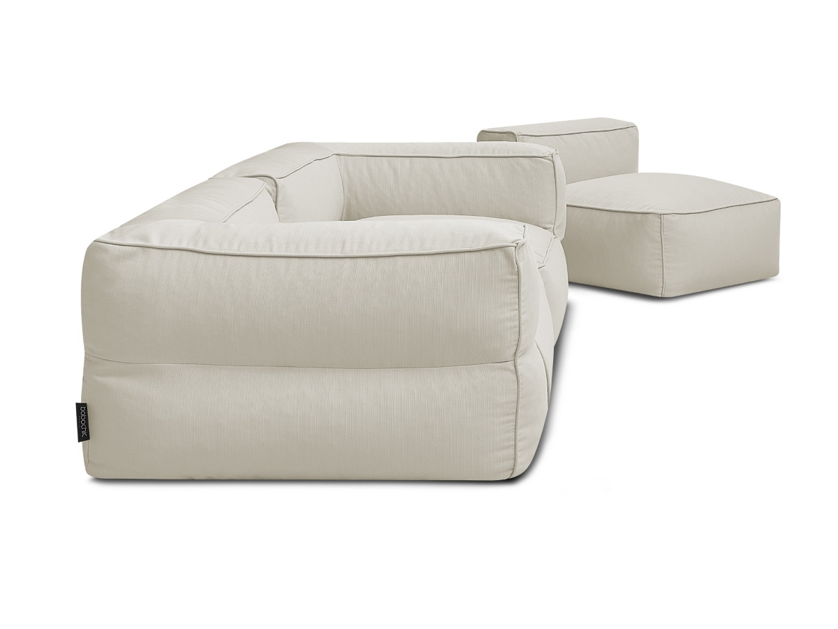 Canapé de jardin modulable GIULIA avec bâche de protection, 2 angles et beige — vue 6