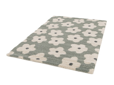 Tapis poils courts SUZY motif fleur