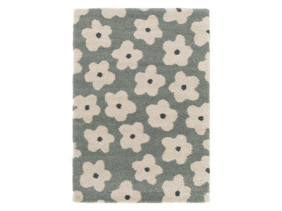 Tapis poils courts SUZY motif fleur